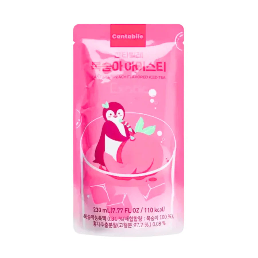 Peach Flavor Iced Tea Pouch Drink