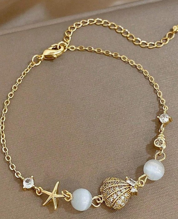 18k Gold Plated Ocean Zirconia Bracelet