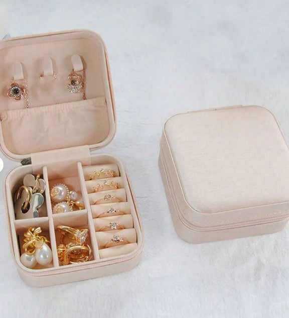 Baby Pink Travel Jewelry Case