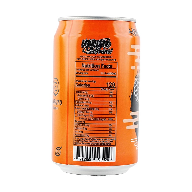Naruto Shippuden Yuzu Flavor Sparkling Water 11.16 fl oz