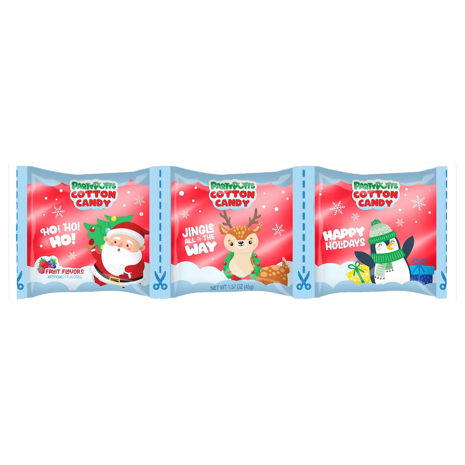 Party Puffs Christmas Cotton Candy, 1 ct.