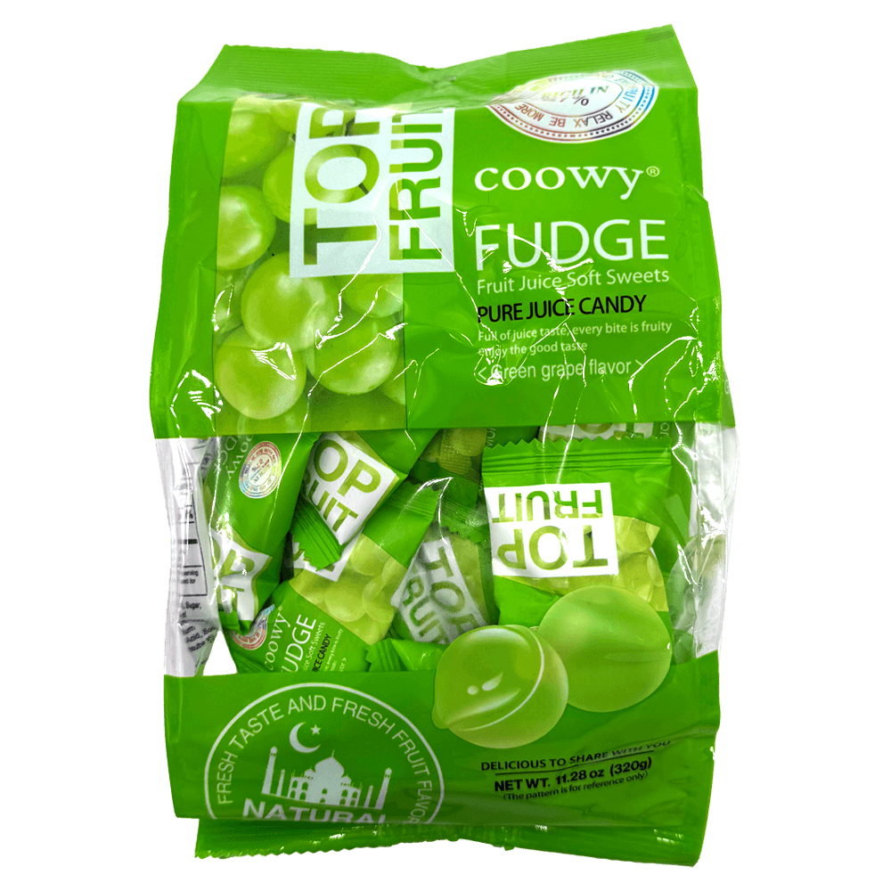Top Fruit Soft Sweets Pure Juice Candy Green Grape 11.28 Oz (320g)