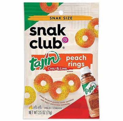 Tajin Peach Rings Snak Club