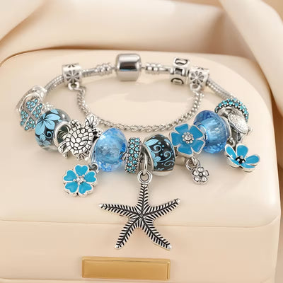 Sea Blue Charm Bracelet