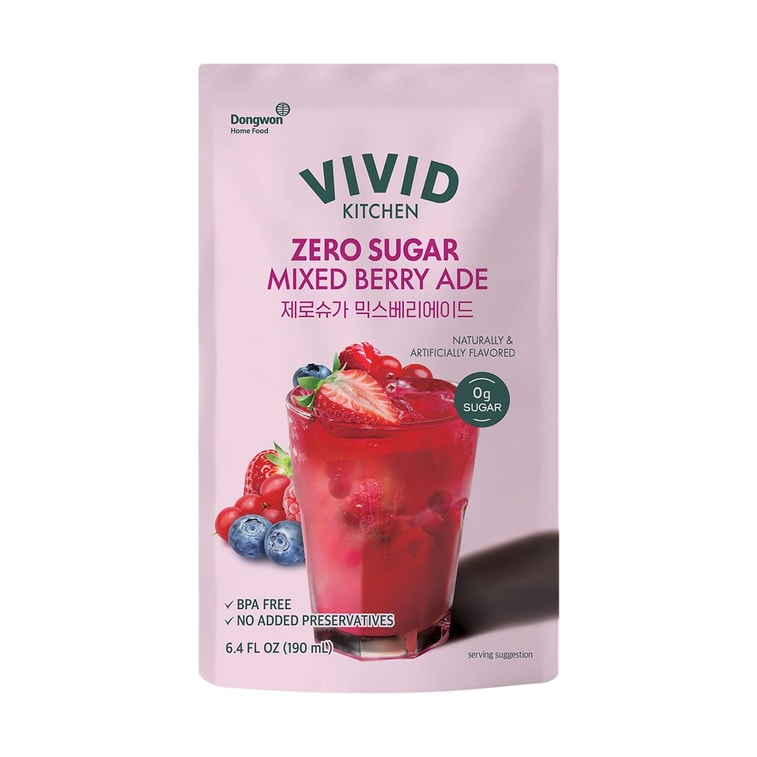 Vivid Zero Sugar Mixed Berry Drink Pouch (Korea)