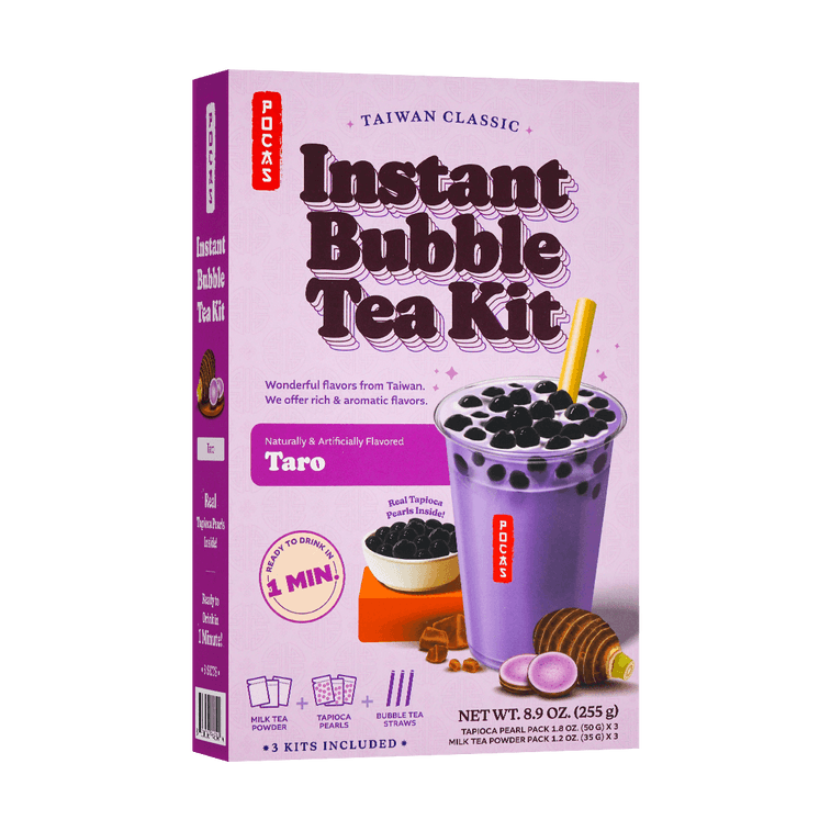 Instant Taro Boba Milk Tea, 3 Pack