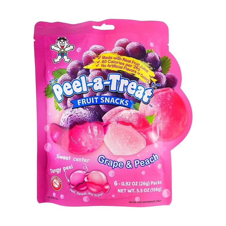 Peelerz Gummy Candy Grape & Peach Flavors (Taiwan) 5.5oz