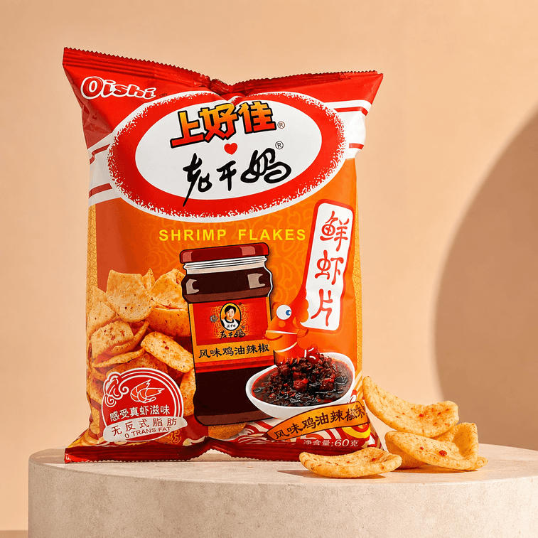 Prawn Crackers Lao Gan Ma Chili Crisp Flavor 2.12oz