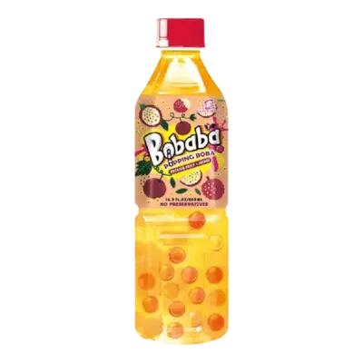 Bobaba Bubble Tea Drink Passion Fruit & Lychee