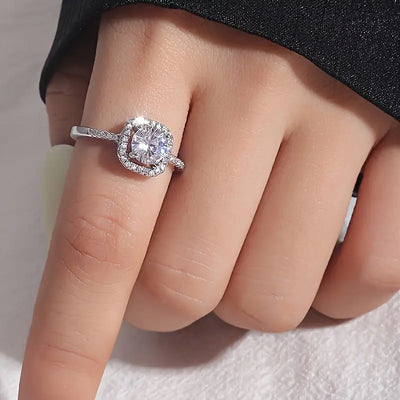 Aurora Square Cubic Zirconia Ring