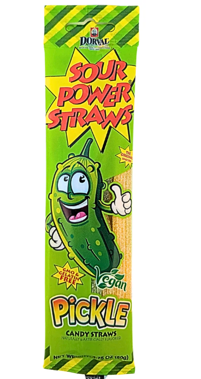 Sour Power Straws Pickle Flavor
