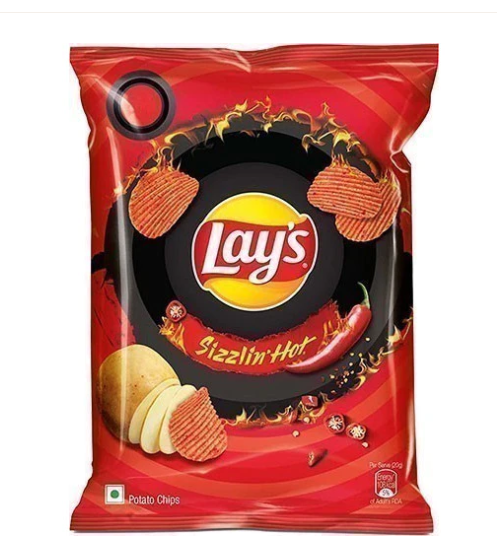 Lays Sizzlin Hot Potato Chips (Indian)
