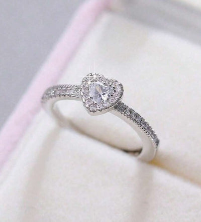 Silver Heart Ring (One size fits all)