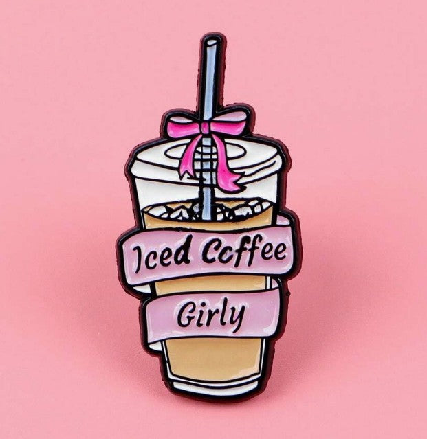 Iced Coffee Enamel Pin