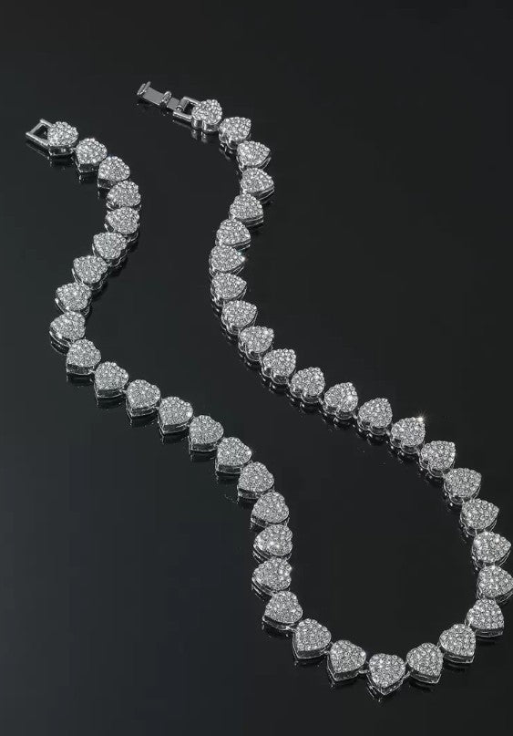 Rhinestone Heart Necklace