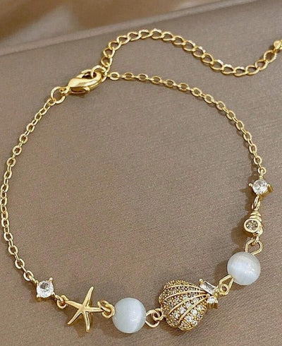 18k Gold Plated Ocean Zirconia Bracelet