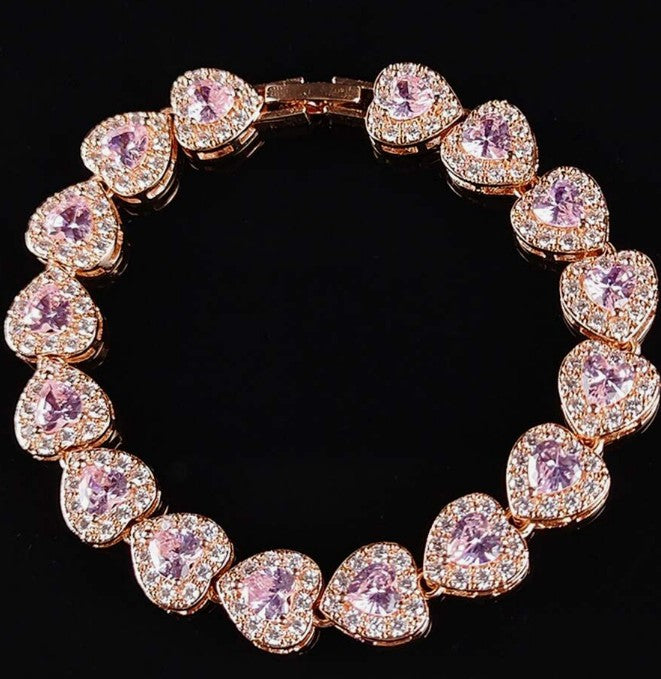 Pink Cubic Zirconia Bracelet