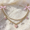 Pink Heart Charm Bag Chain