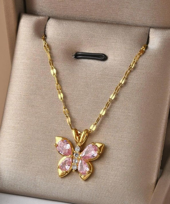 Stainless Steel Butterfly Necklace