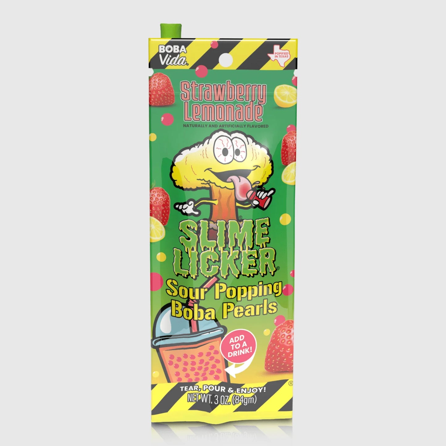 Strawberry Lemonade Slime Licker Popping Boba