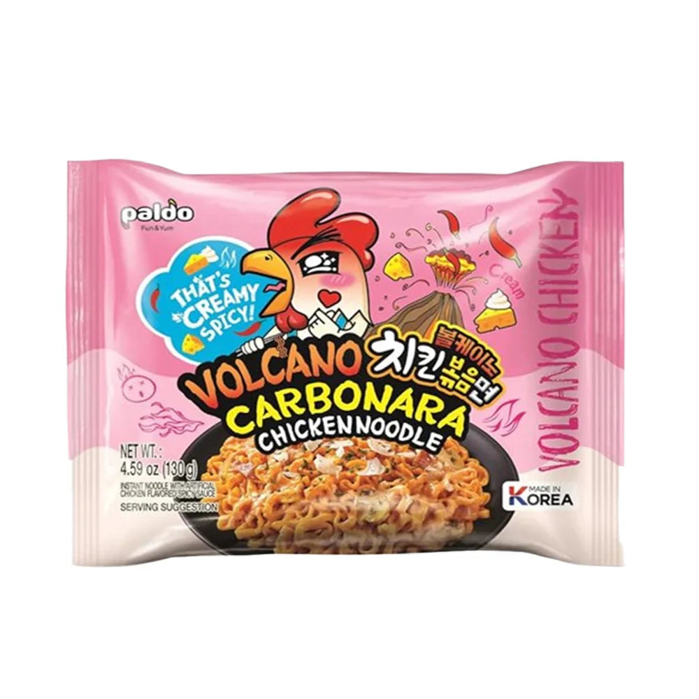 Paldo Volcano Carbonara Chicken noodle