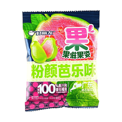 Orion Goozy Fruit Gummy Candy Pink Guava Flavor 60g (Korea)