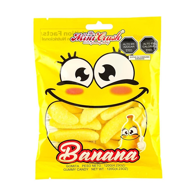 Mini Crush Banana Gummy Candy 4.23oz