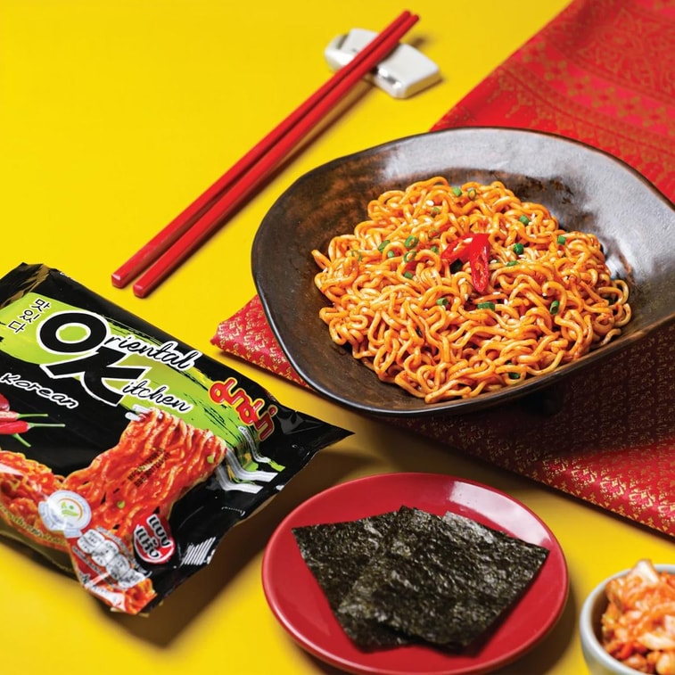 Oriental Kitchen Instant Stir-fried Noodles, Hot Korean Flavor