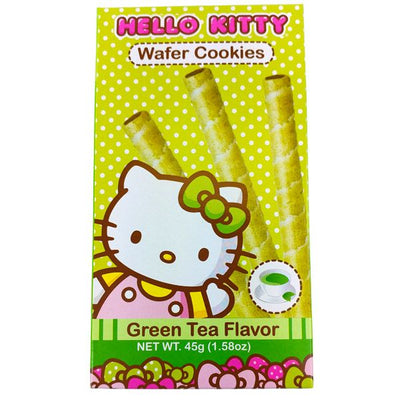 Hello Kitty Green Tea Rolled Wafers