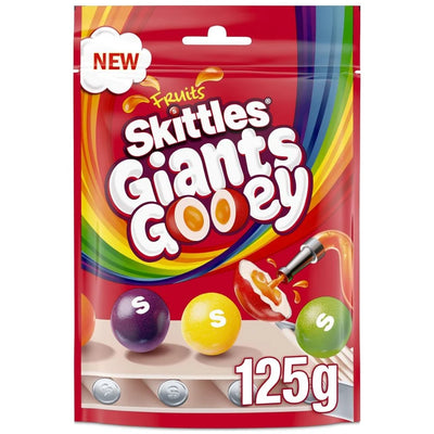 Skittles Giants Gooey Vegan Chewy Sweets Pouch 125g (UK)