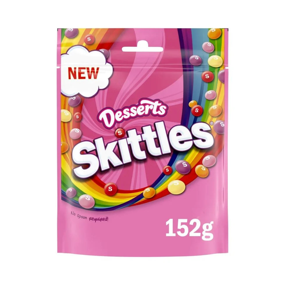 Skittles Vegan Dessert Flavoured Candy Bag 152g (UK)