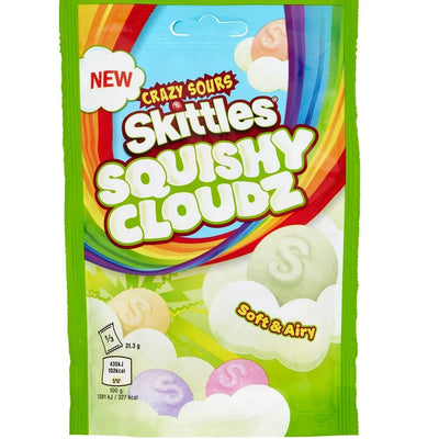 Skittles Squishy Cloudz Fruit Sourz Pouch Bag 94g (UK)